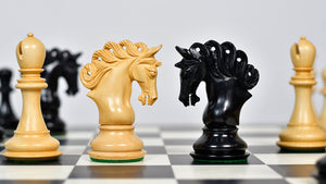 The Pegasus Series Artisan Staunton Chess Pieces version 2.0 in Ebony / Boxwood - 4.6" King