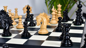 St. Petersburg Artisan Series Luxury Chess Pieces in Ebony / Boxwood - 4.3" King | Weight - 1934 Grams