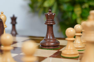 1972 Fischer Spassky Staunton Pattern Chess Pieces V2.0 in Sheesham Wood & Boxwood - 3.75" King