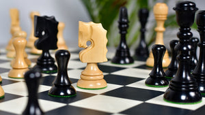Historic 1929 Barcelona "Joc Catalan" Chess Pieces in Ebony & Boxwood - 4.3" King