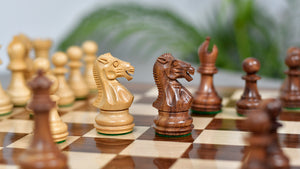 3.0'' Laughing Knight Staunton Chess Set- Chess Pieces Only - Weighted Sheesham Wood