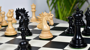 The Arabian Knight Series Artisan Staunton Luxury Chess Pieces in Ebony & Boxwood - 4.2" King