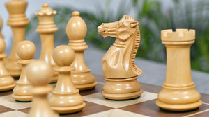 The Honour of Staunton (HOS) Series Weighted Chess Pieces in Sheesham & Natural Boxwood - 4.0" King