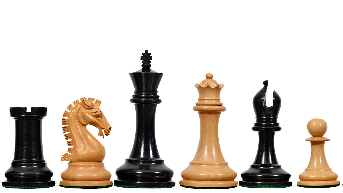 The Sinquefield Cup 2017 Reproduced Original Chess Pieces in Genuine Ebony Wood & Boxwood - 3.75" King
