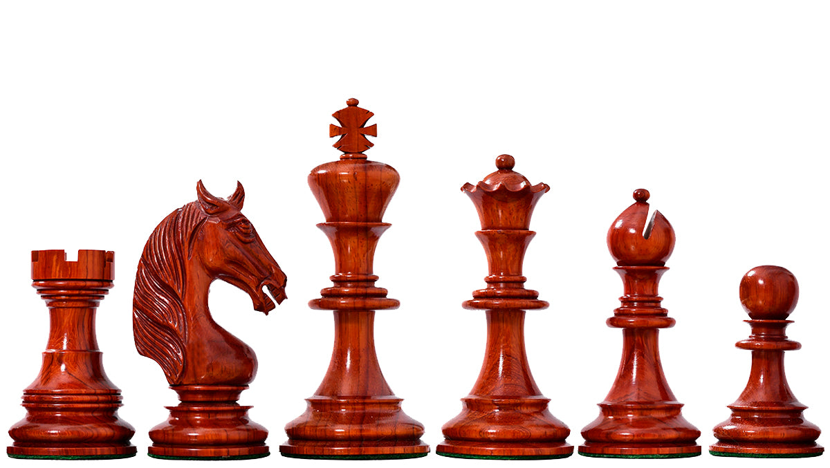 The Monarch’s Gambit Handcrafted Luxury Chess Pieces – in Bud Rosewood & Boxwood 4.4" King