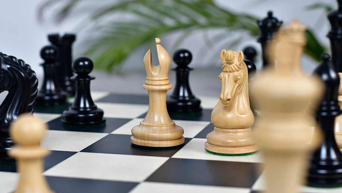 The Imperial Collector Series (Sinquefield Cup 2014) Chess Pieces V2.0 in Ebony Wood & Box Wood - 3.75" King