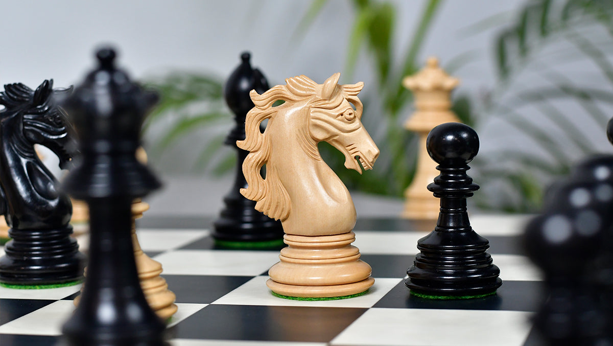 American Adios Series Luxury Chess Pieces in Ebony / Boxwood - 4.4" King