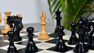 Viking Series Triple Weighted Staunton Luxury Chess Pieces – Handcrafted Ebony & Boxwood, 4.4” King
