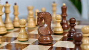 1959 World Chess Championship Old Russian Zagreb Chess Pieces - Sheesham Wood & Boxwood - 3.8" King