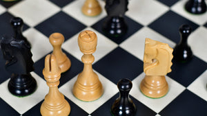 Historic 1929 Barcelona "Joc Catalan" Chess Pieces in Ebony & Boxwood - 4.3" King