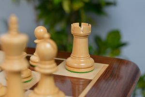 1972 Fischer Spassky Staunton Pattern Chess Pieces V2.0 in Sheesham Wood & Boxwood - 3.75" King