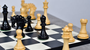 The Pegasus Series Artisan Staunton Chess Pieces version 2.0 in Ebony / Boxwood - 4.6" King