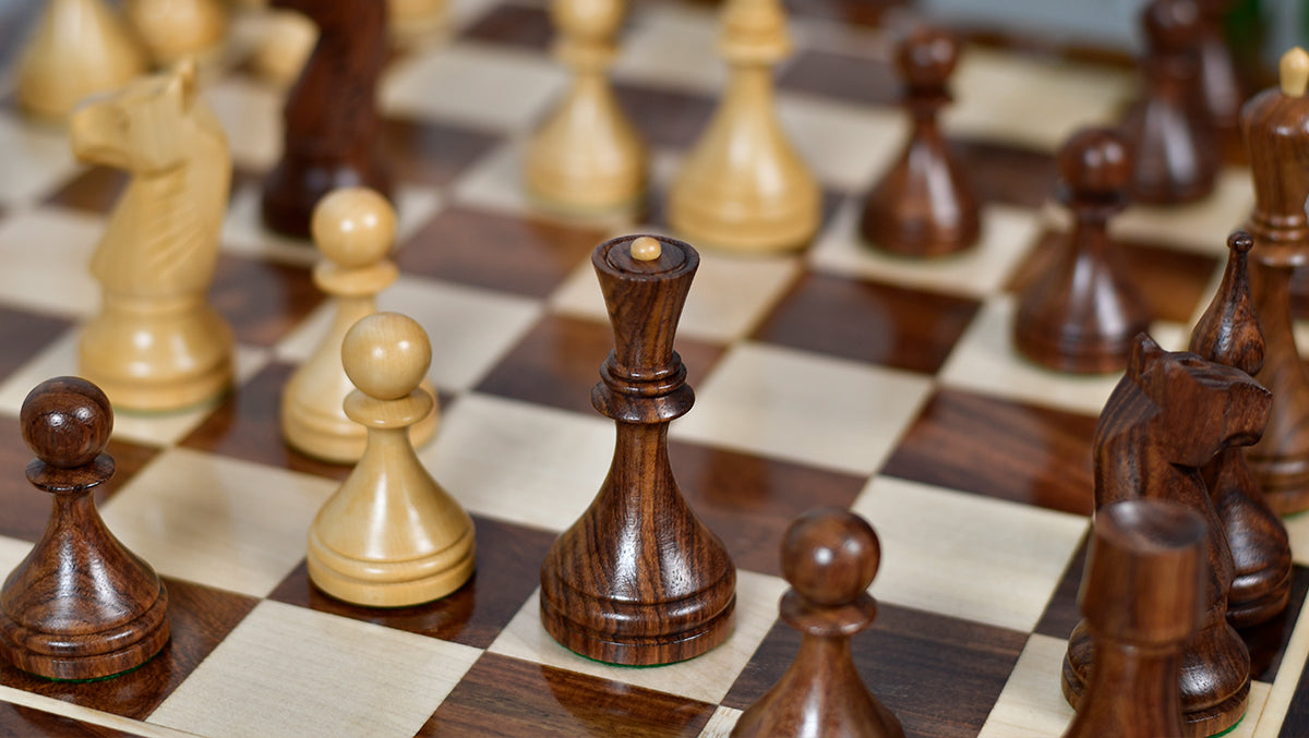 1961 Soviet Championship Baku Chess Pieces in Sheesham / Box wood - 4" King