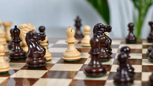 Collector Series Wooden Staunton Chess Pieces in Sheesham & Boxwood - 2.6" King - Best Seller