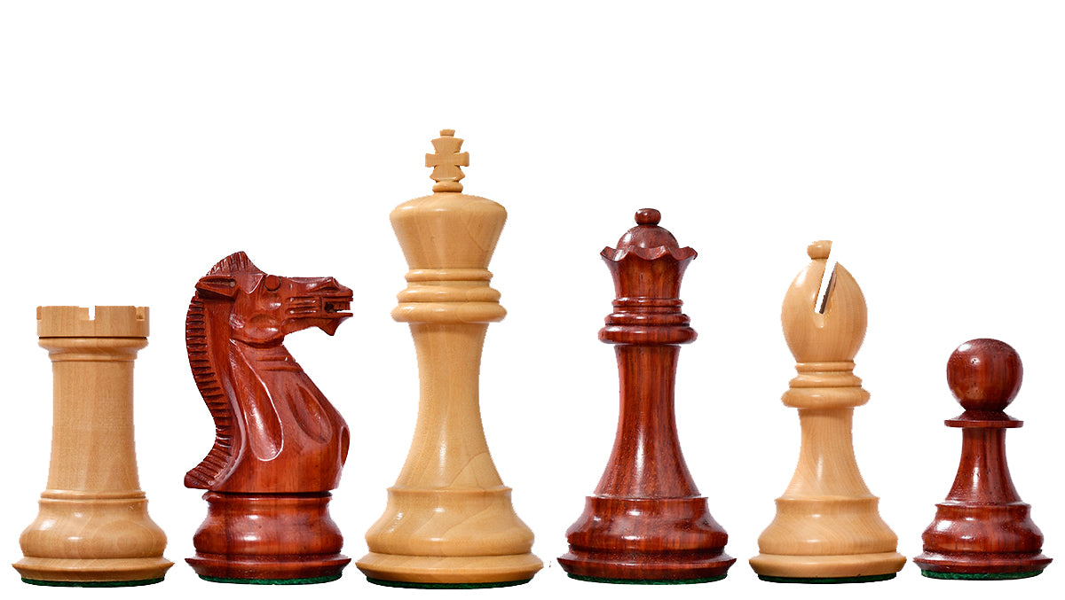 The Honour of Staunton (HOS) Series Weighted Chess Pieces in Bud Rosewood & Box Wood - 4.0" King