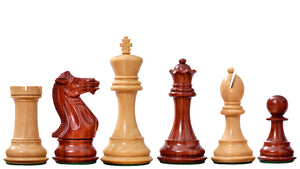 The Honour of Staunton (HOS) Series Weighted Chess Pieces in Bud Rosewood & Box Wood - 4.0" King