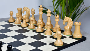 Reproduced 1963-1966 Piatigorsky Cup Chess Pieces in Ebony / Boxwood - 4.2" King