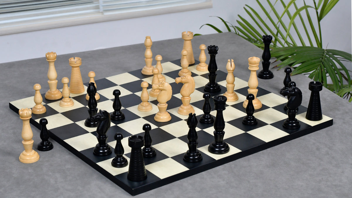 The Grand Divan Chess Pieces from the Famous Simpson's-in-the-Strand in Ebony & Boxwood - 4.2" King