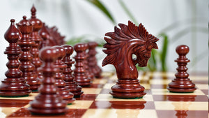 St. Petersburg Luxury Artisan Series Chess Pieces in Bud Rosewood / Boxwood - 4.3" King
