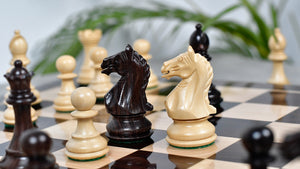 Fierce Knight (The Queen's Gambit) Staunton Wooden Chess Pieces in Indian Rosewood & Box Wood - 3.5" King