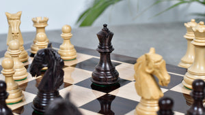 3.8'' New Columbian Staunton Series Chess Pieces in Rosewood & Boxwood - 1100 grams