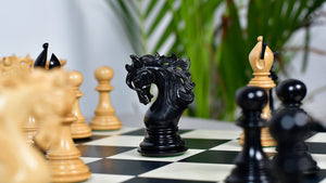 Viking Series Triple Weighted Staunton Luxury Chess Pieces – Handcrafted Ebony & Boxwood, 4.4” King