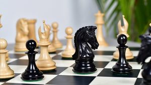 The 4.4 Inch Luxury Imperial Collector Series Artisan Chess Pieces Triple Weighted in Ebony and Boxwood - 1850 GMS