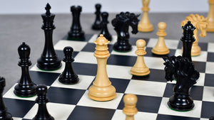 The Pegasus Series Artisan Staunton Chess Pieces version 2.0 in Ebony / Boxwood - 4.6" King