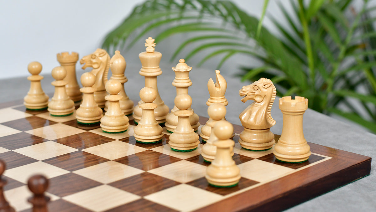 3.0'' Laughing Knight Staunton Chess Set- Chess Pieces Only - Weighted Sheesham Wood