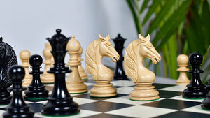 The Monarch’s Gambit Handcrafted Luxury Chess Pieces – in Ebony & Boxwood 4.4" King