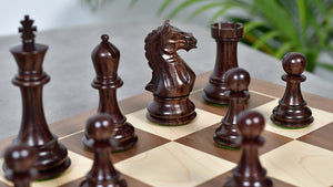 The Supreme Series (The Queens's Gambit) Staunton Weighted Chess Pieces in Acacia Wood & Indian Boxwood 4 inch King - 1400 GMS