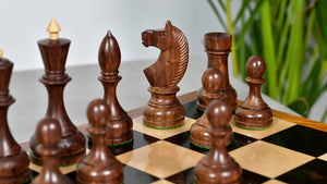 Circa 1930s "Leningrad Schoolboy" Soviet Chess Pieces 4.2 inch King in Sheesham & Boxwood - 1530 Grams