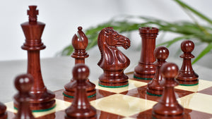 The GM Blitz Edition Staunton Series Chess Pieces in Bud Rosewood & Box Wood - 3.75" King