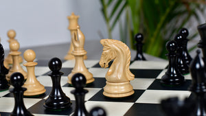 The 4.4 Inch Luxury Imperial Collector Series Artisan Chess Pieces Triple Weighted in Ebony and Boxwood - 1850 GMS
