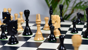 Historic 1929 Barcelona "Joc Catalan" Chess Pieces in Ebony & Boxwood - 4.3" King