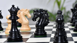 American Adios Series Luxury Chess Pieces in Ebony / Boxwood - 4.4" King