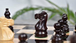 Smokey Staunton Series Chess Pieces in Rosewood & Boxwood - 3.8" King