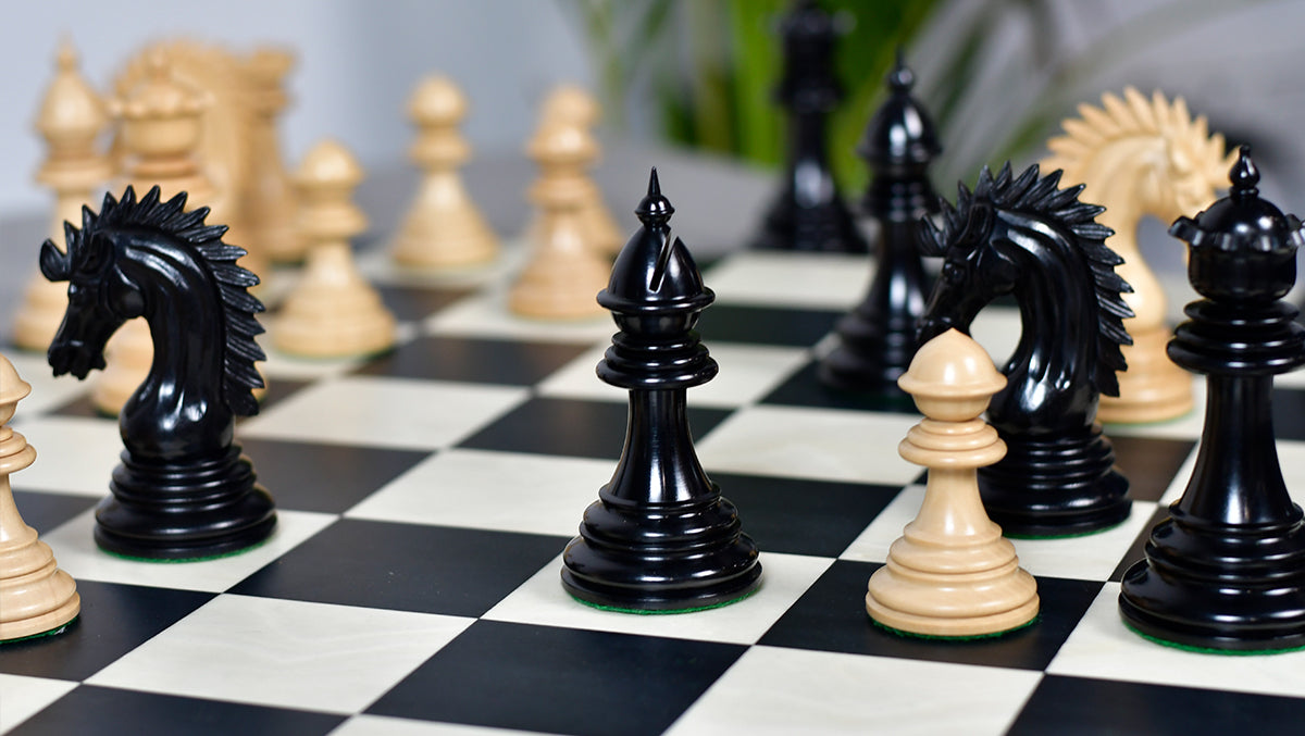 Ferocious Elite Series Chess Pieces in Ebony / Boxwood - 4.45" King