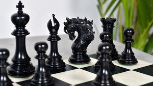 Viking Series Triple Weighted Staunton Luxury Chess Pieces – Handcrafted Ebony & Boxwood, 4.4” King