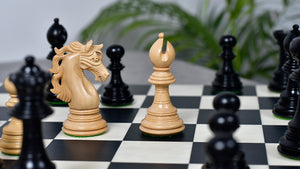 American Adios Series Luxury Chess Pieces in Ebony / Boxwood - 4.4" King