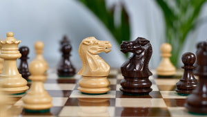 Collector Series Wooden Staunton Chess Pieces in Sheesham & Boxwood - 2.6" King - Best Seller