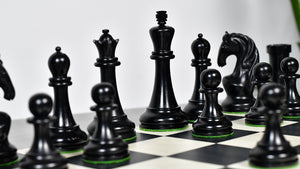 Reproduced 1963-1966 Piatigorsky Cup Chess Pieces in Ebony / Boxwood - 4.2" King