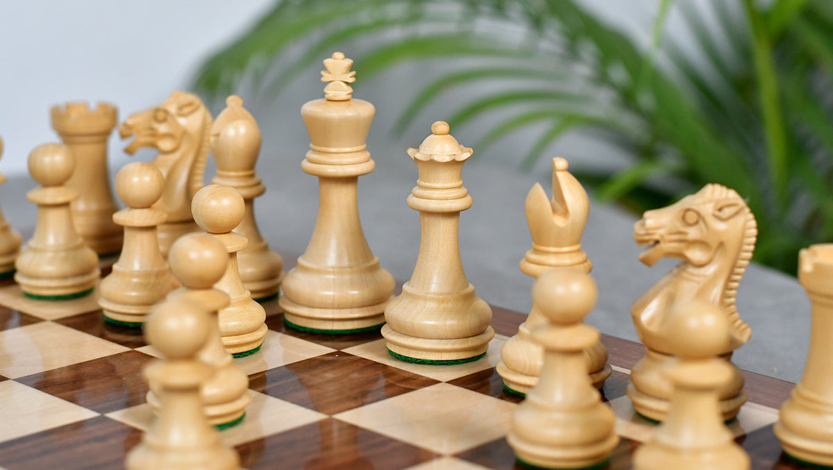 3.0'' Laughing Knight Staunton Chess Set- Chess Pieces Only - Weighted Sheesham Wood