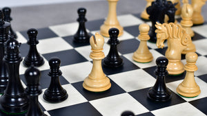 The Pegasus Series Artisan Staunton Chess Pieces version 2.0 in Ebony / Boxwood - 4.6" King