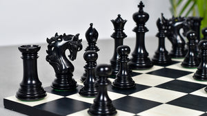 Viking Series Triple Weighted Staunton Luxury Chess Pieces – Handcrafted Ebony & Boxwood, 4.4” King