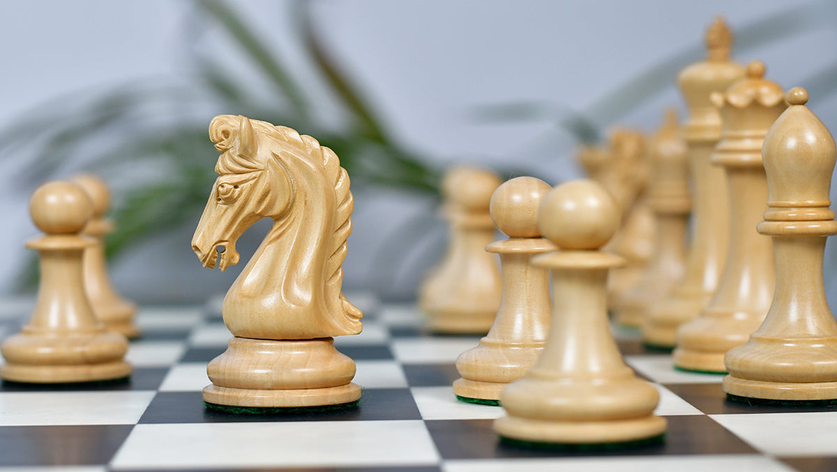 The Imperial Collector Series (Sinquefield Cup 2014) Chess Pieces V2.0 in Ebony Wood & Box Wood - 3.75" King