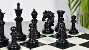 The French Warrior Luxury Wooden Chess Pieces in Ebony & Boxwood - 4.4" King