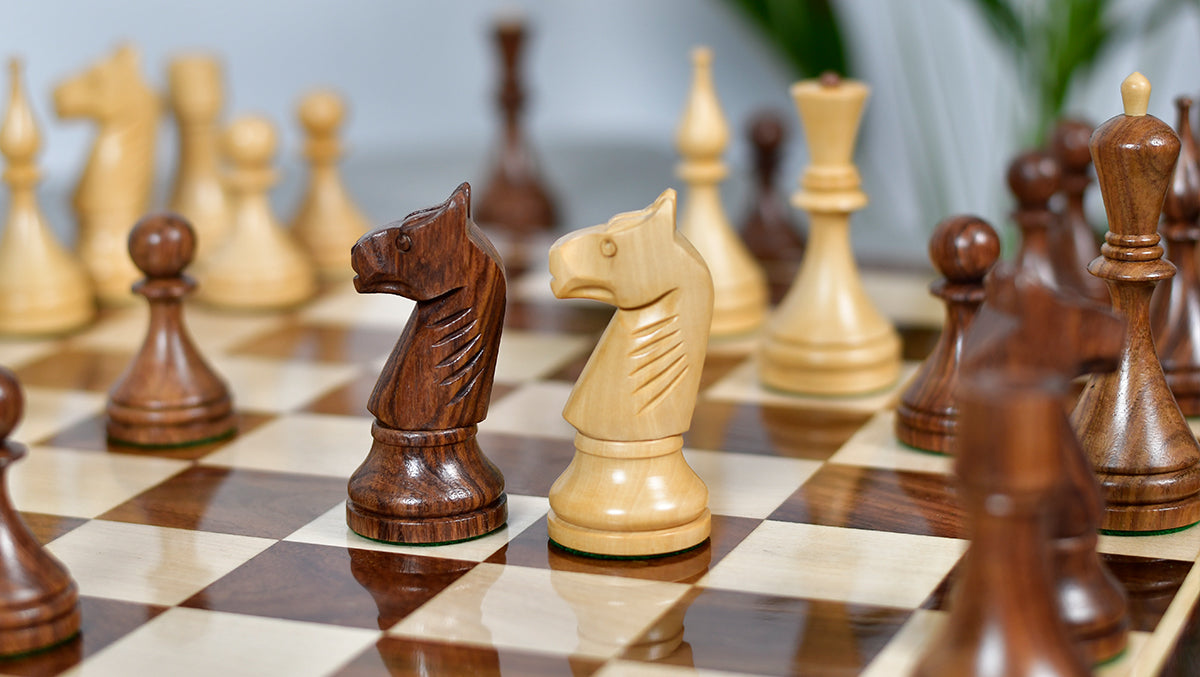 1961 Soviet Championship Baku Chess Pieces in Sheesham / Box wood - 4" King