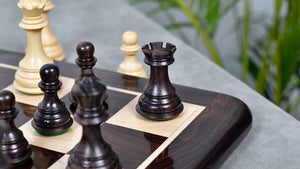3.8'' New Columbian Staunton Series Chess Pieces in Rosewood & Boxwood - 1100 grams