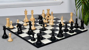 The 4.4 Inch Luxury Imperial Collector Series Artisan Chess Pieces Triple Weighted in Ebony and Boxwood - 1850 GMS